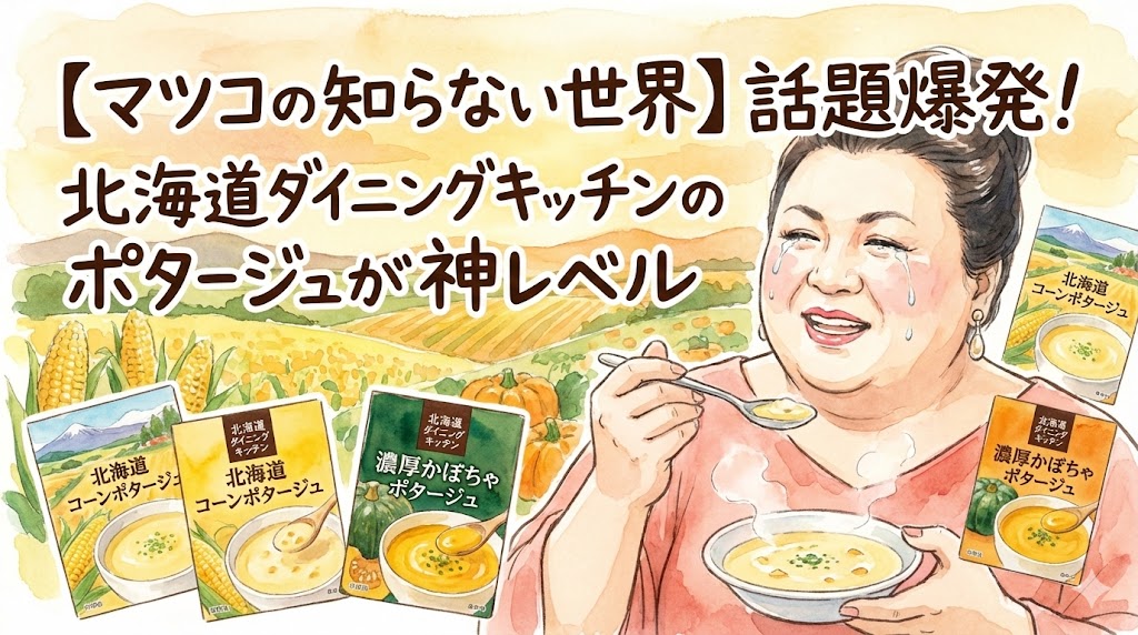 マツコの知らない世界でマツコ・デラックスが絶賛した北海道ダイニングキッチンの北海道コーンポタージュとは 1