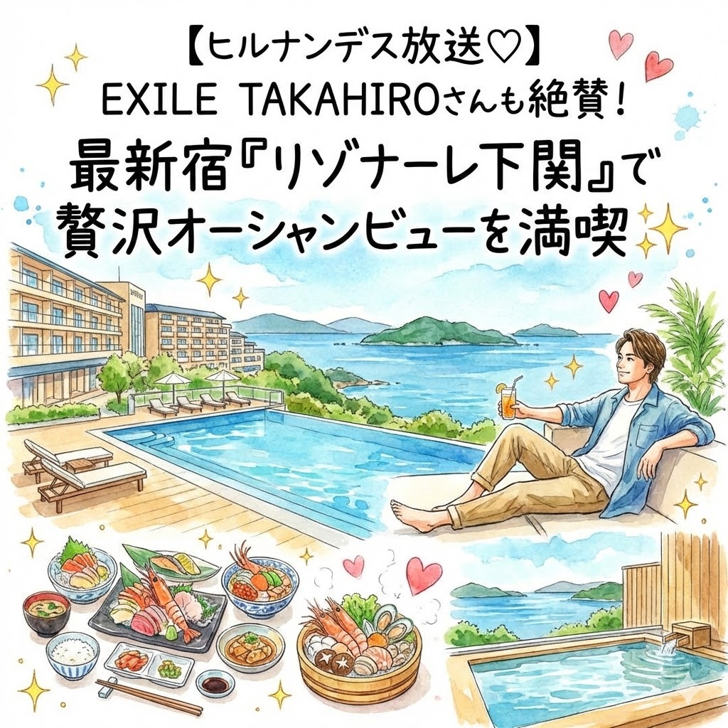 TAKAHIROさんが「ヒルナンデス」で訪れた！星野リゾート「リゾナーレ下関」の絶景と魅力を徹底レポート 7