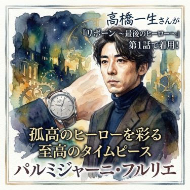 ドラマ『リボーン ~最後のヒーロー~』で高橋一生さんが着用!パルミジャーニ・フルリエの高級時計が格好良すぎる!