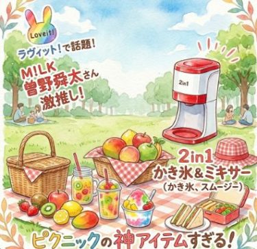 ラヴィットで話題！M!LK曽野舜太さん激推しの「2in1かき氷＆ミキサー」がピクニックの神アイテムすぎる 87