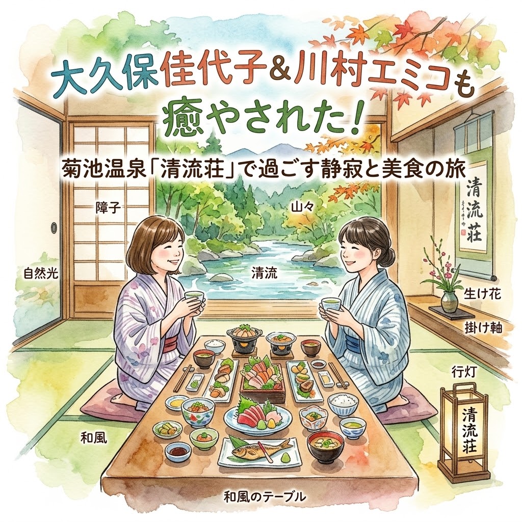 土曜スペシャルで話題！大久保佳代子さんも癒やされた熊本・菊池温泉「清流荘」の魅力を徹底ガイド 3